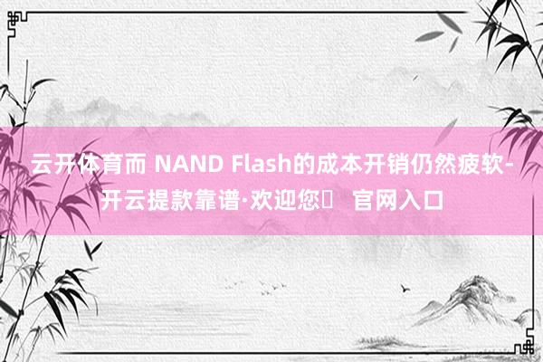 云开体育而 NAND Flash的成本开销仍然疲软-开云提款靠谱·欢迎您✅ 官网入口