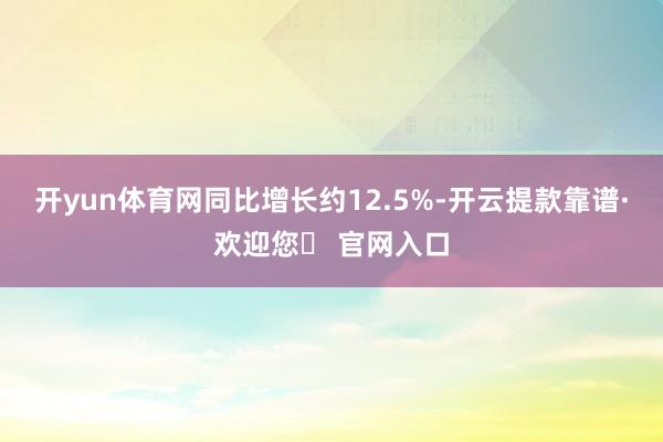 开yun体育网同比增长约12.5%-开云提款靠谱·欢迎您✅ 官网入口